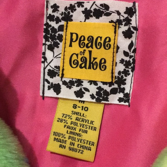 Faux fur multicolored striped jacket. - Picture 2 of 3